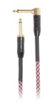 Cascha Professional Line Guitar Cable Angled Tweed Red 3 m