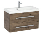 Koupelnová skříňka s umyvadlem SAT Cube Way 80x40 cm dub wellington CUBE280ZDW CUBE280ZDW