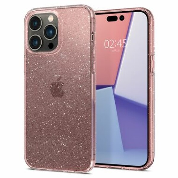 Pouzdro Spigen Liquid Crystal Glitter iPhone 14 Pro růžový