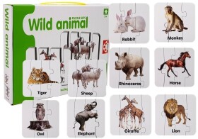 Mamido Vzdělávací puzzle divoká zvířata