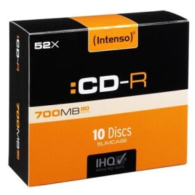 Intenso CD-R 700MB 52x, slimbox, 10ks (1001622)