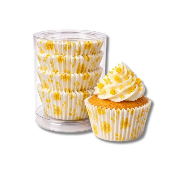 Dortisimo Košíčky na mini muffiny se žlutými květinami (100 ks)