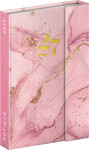 NOTIQUE Magnetic weekly planner Pink Marble 2027, 11 x 16 cm