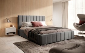FRONTI Postel MODEL 10 140x200 šedá - MAGIC VELVET 2217