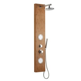 Sprchový panel SIKO Bamboo Shower na stěnu s pákovou baterií bambus BAMBOOSHOWER BAMBOOSHOWER