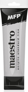 Akrylová barva Maestro 75ml - metallic silver