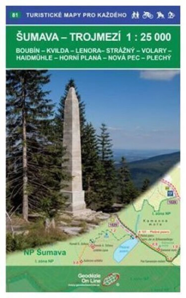 Šumava Trojmezí 1:25 000