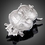 Brož Swarovski Elements Gufo - sova, Zelená