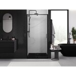 MEXEN - Exo sprchové dveře křídlové 115, transparent, černá 819-115-000-70-00