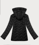 Černá dámská prošívaná plus size bunda s kapucí J Style (16M9267-392) odstíny černé 48