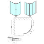 POLYSAN - EASY čtvrtkruhová sprchová zástěna 1100x800, L/R, čiré sklo EL2415