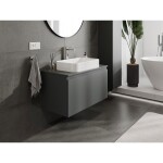 MEXEN/S - Orio koupelnová skříňka pod umyvadlo 90 cm s deskou, 1 šuplík, grafit mat 91A10-09047-1-BFC66