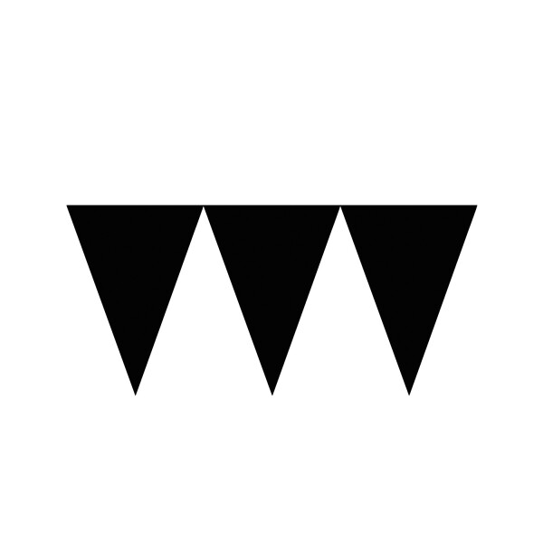 Vlaječková girlanda černá 450cm Vlaječková girlanda černá 450cm