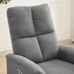 Polohovací křeslo, elektrické zabudované ovládání, šedá, látka, TV-929 GREY2