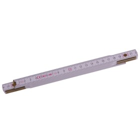 Metr skládací PROFI, 1m, dřevěný, bílý, METRIE