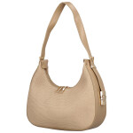 Stylová dámská koženková kabelka na rameno Agatha, béžová