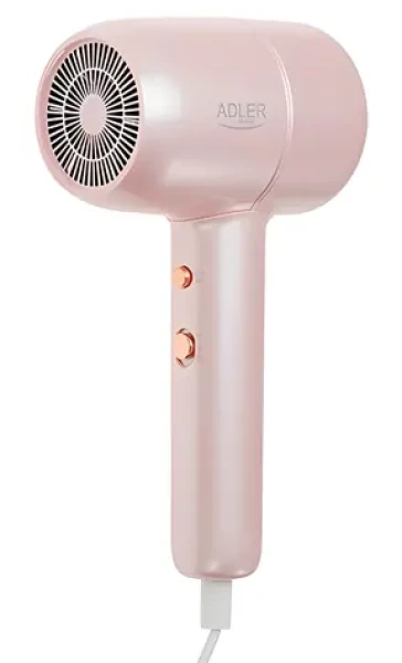 Adler AD 2279p růžová / Fén na vlasy / 1800 W / 2 rychlosti / studená střela / soustřeďovací tryska (AD 2279p)