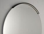 SAPHO - BORD kulaté zrcadlo s LED svítidlem MOON, broušená hrana, ø 80cm, CU free, černá mat 22446-2211B