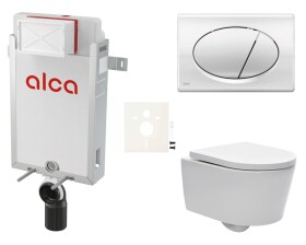 Cenově zvýhodněný závěsný WC set Alca k zazdění + WC SAT Brevis SIKOAW2 SIKOAW2