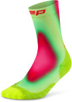 CEP pánské běžecké kompresní vysoké ponožky EDT. GRADIENT - lime/pink Velikost: V (Vel. chodidla 45-48)