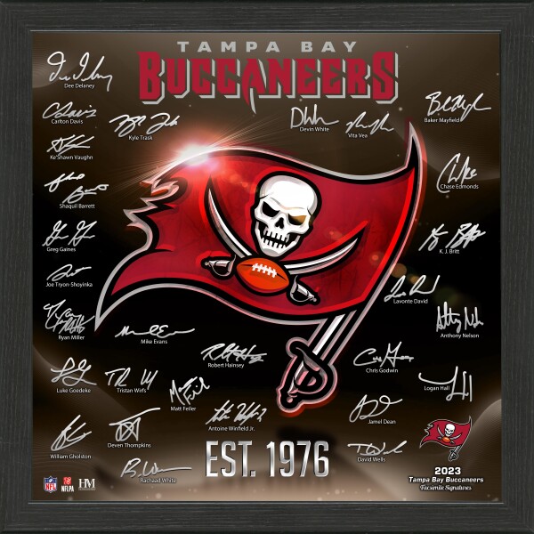 Highland Mint Obraz Tampa Bay Buccaneers NFL Signature Logo 2023