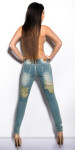 Sexy KouCla skinny-jeans s řetízky denimblue 38