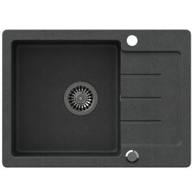 Dřez granitový Forte 116 New 600x440x185 černý
