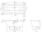 VILLEROY & BOCH - Architectura Vana Duo, 170x80 cm, bílá UBA178ARA2V-01