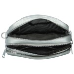 Trendy dámská koženková crossbody kabelka Rory, stříbrná