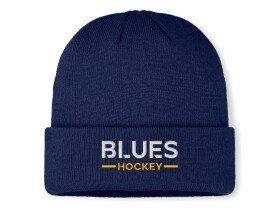 Fanatics Pánská zimní čepice St. Louis Blues NHL Authentic Pro A/Cap Cuffed Beanie tmavě modrá