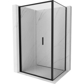 MEXEN/S - Exo sprchový kout skládací dveře 90 x 85, transparent, černá 816-090-085-70-00