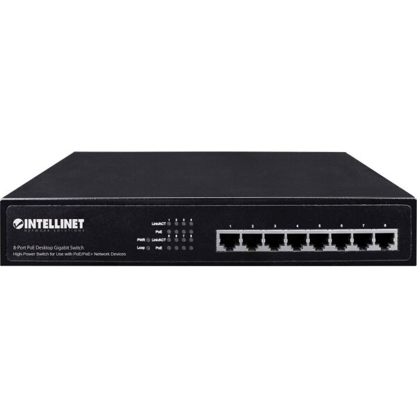 Intellinet 560641 560641 síťový switch 8 portů 1 GBit/s funkce PoE