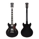 D'Angelico Premier Mini DC Double Cutaway Stop-Bar Tailpie CE Black Fl