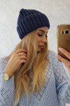 Čepice s rolováním Magda K293 navy blue UNI