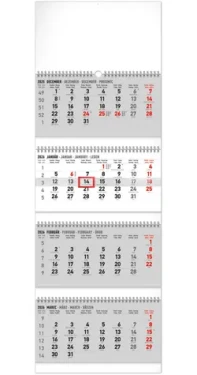 NOTIQUE Nástenný kalendár 4-mesačný štandard skladací 2026 / 29.5 x 84.5 cm (PGN-35765-SK-L)