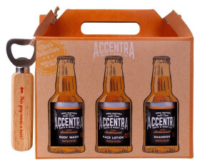 Koupelový set Men´s Collection s otvírákem s dřevěnou rukojetí