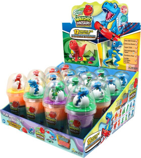 Sliz - hmota Slimy 155g s dinosaurem 14x7cm 4 barvy v kelímku 16ks v boxu - EPEE