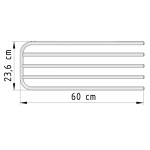 AQUALINE - Sušák 4 ručníků na otopná tělesa, univerzální upínání, délka 60cm, bílá 25-03-SV460