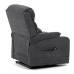 Křeslo polohovací elektrické, 1 motor, šedá látka, bezdrátové nabíjení pro mobilní telefon