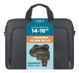 Mobilis TheOne černá / Brašna pro notebook + nabíječka 65W / do 16" / 12 l / Toploader (003089)