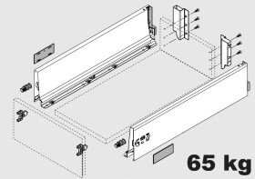 Blum K-BLUM Antaro K 450 mm/65 kg, Blumotion/TOB, šedá R9006, vrut (260521)