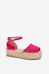 Dámské espadrilky na platformě s pletením fuchsie Selise 38