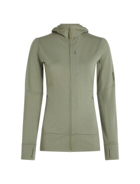 ICEBREAKER Wmns Merino 260 Quantum IV LS Zip Hood, Lichen (vzorek) velikost: S