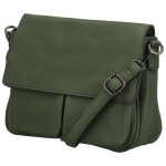 Trendy dámská koženková crossbody kabelka Rosica, tmavě zelená