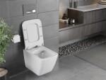 MEXEN - Vega Závěsná WC mísa včetně sedátka s slow-slim, duroplast, bílá 30654000