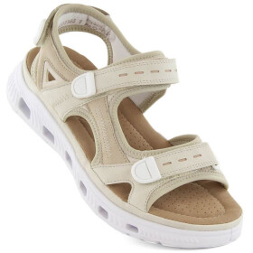 Pohodlné sandály na suchý zip Rieker W RKR691 beige 40