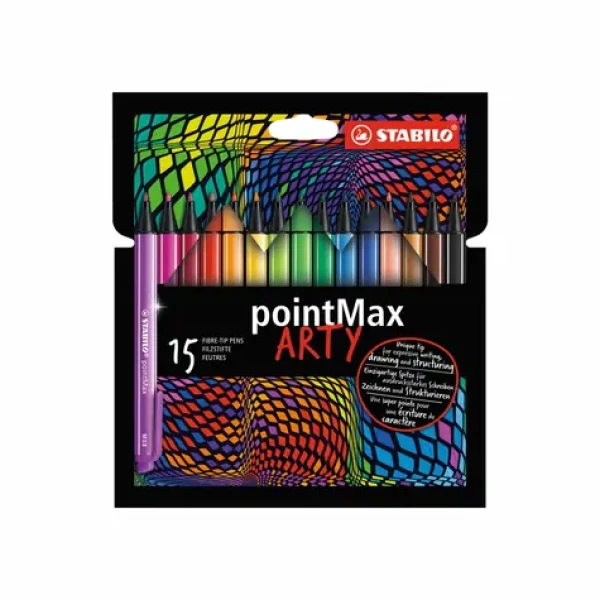 STABILO® pointMax - ARTY - 15 ks sada - 15 různých barev (488/15-1-20)