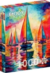 ENJOY Puzzle Barevné plachetnice