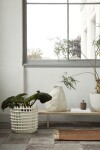 Ferm LIVING Keramický koš Off White Large, bílá barva, keramika