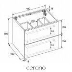 CERANO - Koupelnová skříňka pod umyvadlo Adele - TIP-ON otevírání - dub zlatý Craft - 70x60x44,8 CER-499468